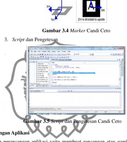 Gambar 3.4 Marker Candi Ceto  3.  Script dan Pengetesan 