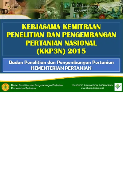 KERJASAMA KEMITRAAN PENELITIAN DAN PENGEMBANGAN PERTANIAN NASIONAL ...