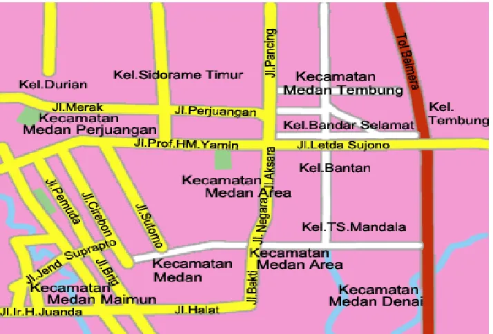 Gambar 1 : Peta Kecamatan Medan Selayang 