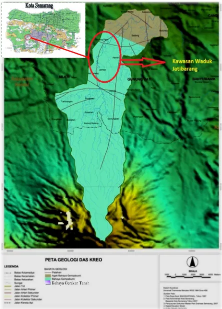 Gambar 3. Peta Geologi Gerakan Tanah di Kota Semarang 