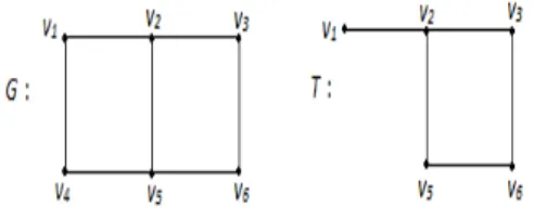 Gambar 2.6 (G) graph dan (T) subgraph