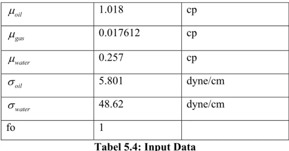 Tabel 5.4: Input Data 