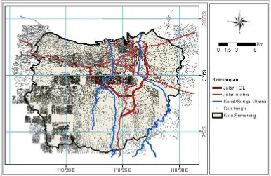 Gambar 3.4 Overview peta penurunan muka tanah Kota Semarang dari     