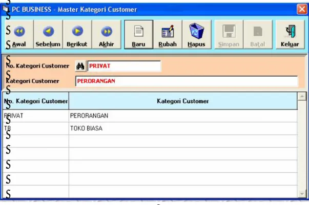 Gambar 19. Master Kategori Customer 