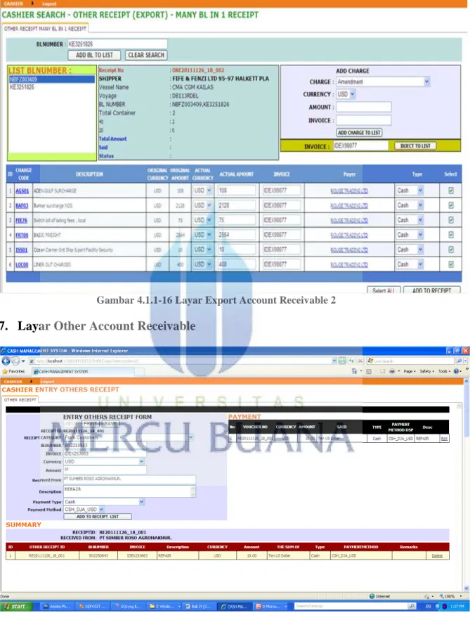 Gambar 4.1.1-16 Layar Export Account Receivable 2