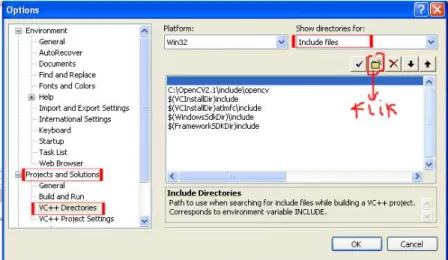 Gambar 2.8.2 kotak dialog Option include 
