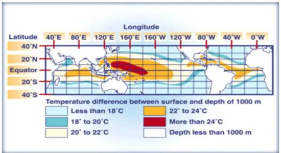 Gambar 5.  Peta Persebaran Panas Laut