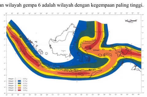 Gambar 2.4. Pembagian Daerah Gempa di Indonesia 