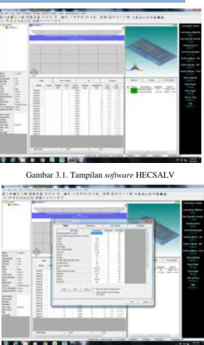 Gambar 3.1. Tampilan software HECSALV 