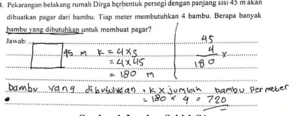 Gambar 3. Jawaban Subjek NAM 