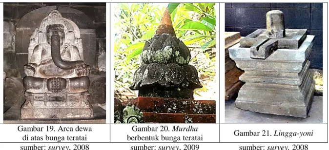 Gambar 19. Arca dewa   di atas bunga teratai 