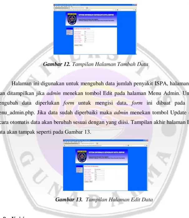 Gambar 12. Tampilan Halaman Tambah Data 