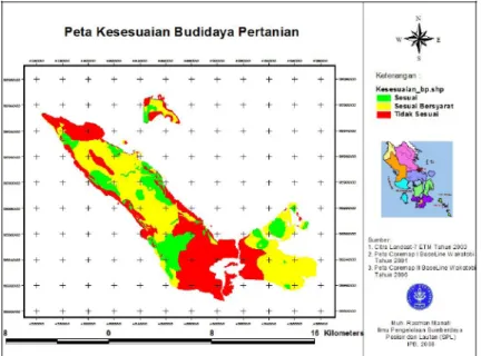 Gambar 3. Peta Kesesuaian Budidaya Pertanian 