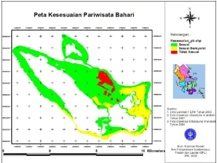 Gambar 5. Peta Kesesuaian Pariwisata Bahari 