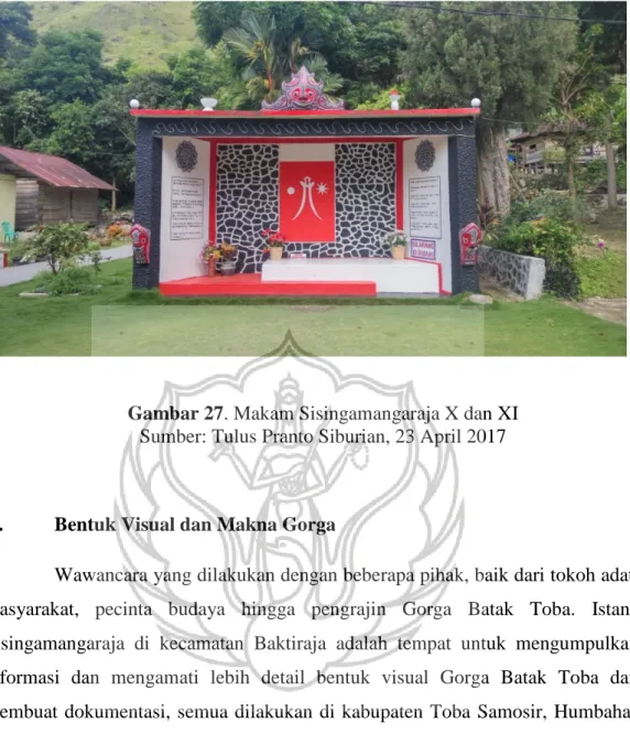 Gambar 27. Makam Sisingamangaraja X dan XI  Sumber: Tulus Pranto Siburian, 23 April 2017 