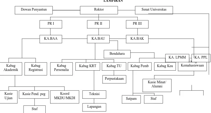 GAMBAR STRUKTUR ORGANISASI MAKRO PERPUSTAKAAN UNIVRSITAS MUSLIM NUSANTARA (UMN)   