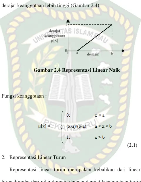 Gambar 2.4 Representasi Linear Naik 
