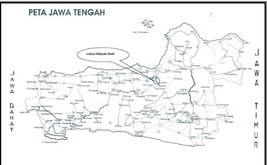 Gambar 1.1 Peta Lokasi Ruas Jalan Semarang - Bawen KM 17 – KM 25 