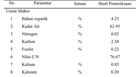 Tabel 4. Komposisi bahan yang terkandung pada abu ketel 