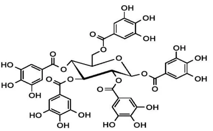Gambar 4. Struktur asam tanat. 