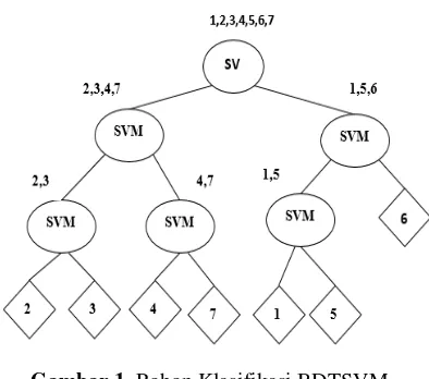 Gambar 1. Pohon Klasifikasi BDTSVM 