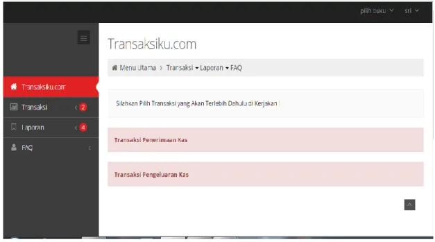 Gambar 5 Menu Transaski 