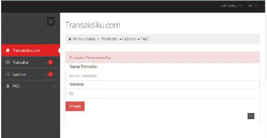 Gambar 6  Transaksi Penerimaan Kas 