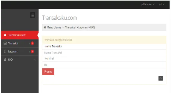 Gambar 7 Transaksi Pengeluaran Kas 