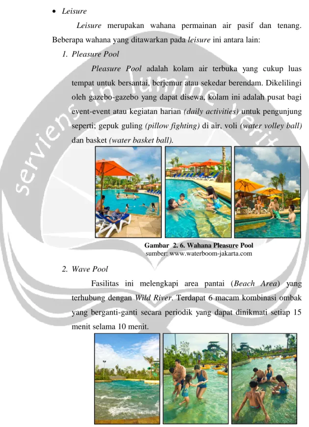 Gambar  2. 6. Wahana Pleasure Pool sumber: www.waterboom-jakarta.com