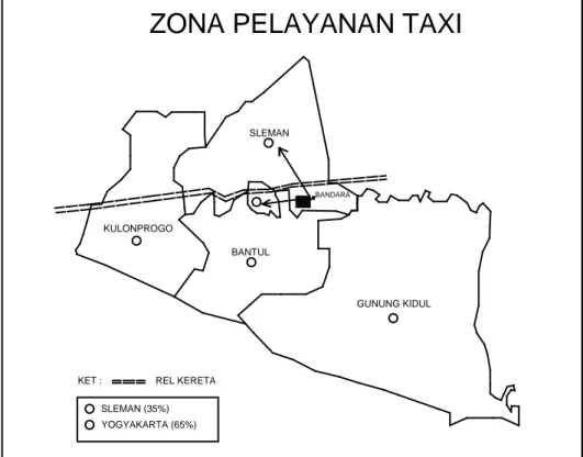 Gambar 4.27 Ploting Zona Untuk Moda Taxi 