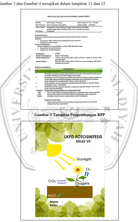 Gambar 3 Tampilan Pengembangan RPP  