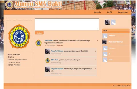 Gambar 4.10 Tampilan Menu Profil 