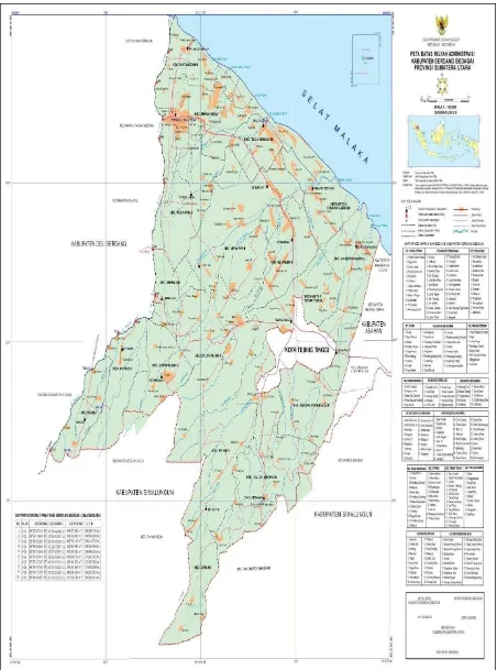 Gambar 4.1. Peta Kabupaten Serdang Bedagai dan Kota Tebing Tinggi 