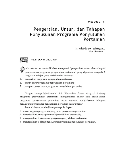 Pengertian, Unsur, Dan Tahapan Penyusunan Programa Penyuluhan Pertanian