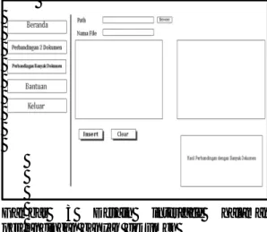 Gambar  2.  Desain  interface  halaman  perbandingan dua dokumen