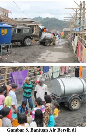 Gambar 8. Bantuan Air Bersih di   Lokasi Terdampak 