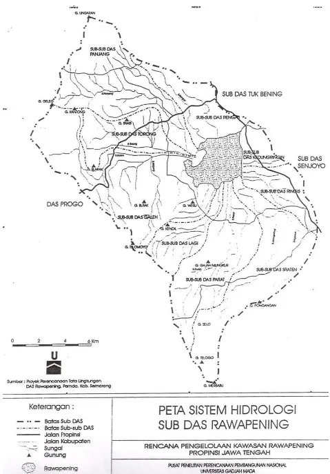 Gambar II.2. Peta sistem hidrologi sub-DAS Rawapening 