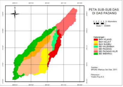 Gambar 1. Peta DAS Padang  