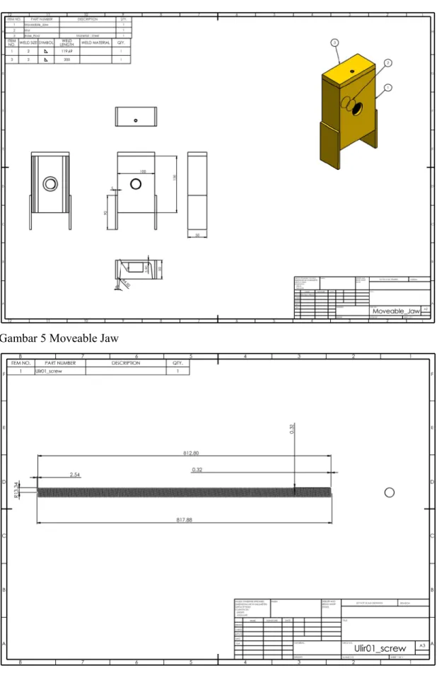Gambar 5 Moveable Jaw 