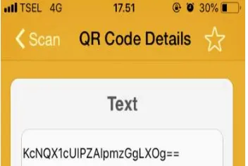 Gambar 6.2 Tampilan kode QR ciphertext 