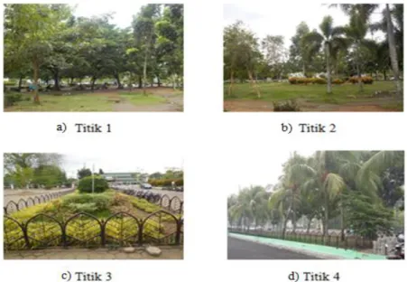 Gambar 2. Vegetasi di Taman Alun Kapuas