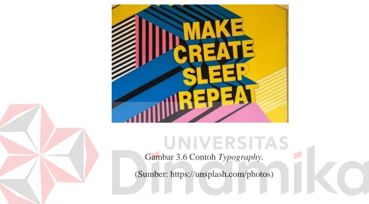 Gambar 3.6 Contoh Typography. 