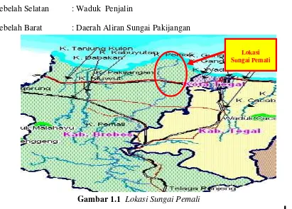Gambar 1.1  Lokasi Sungai Pemali 