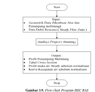 Gambar 3.9. Flow chart Program HEC RAS 