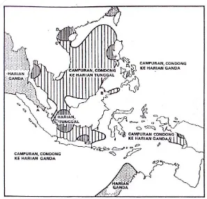 Gambar 2.9. Peta sifat-sifat pasut perairan ASEAN (Pariwono 1985) 