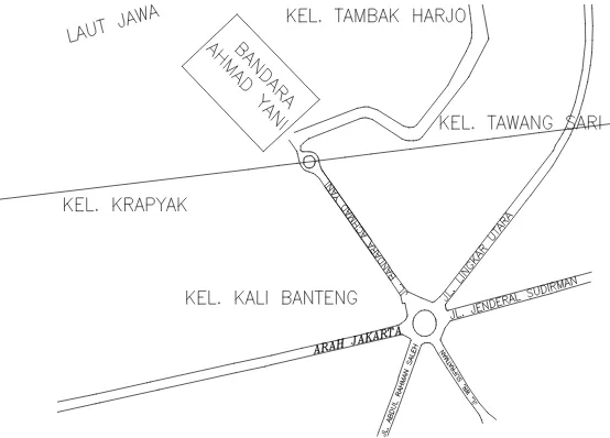 Gambar 2.1 Peta Lokasi Bandara Ahmad Yani Semarang  