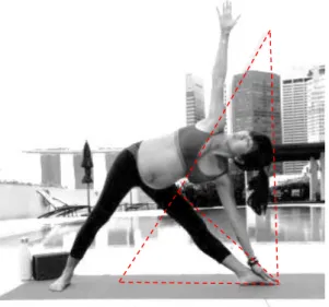 Gambar 4.1 :  Uthita Trikonasana  