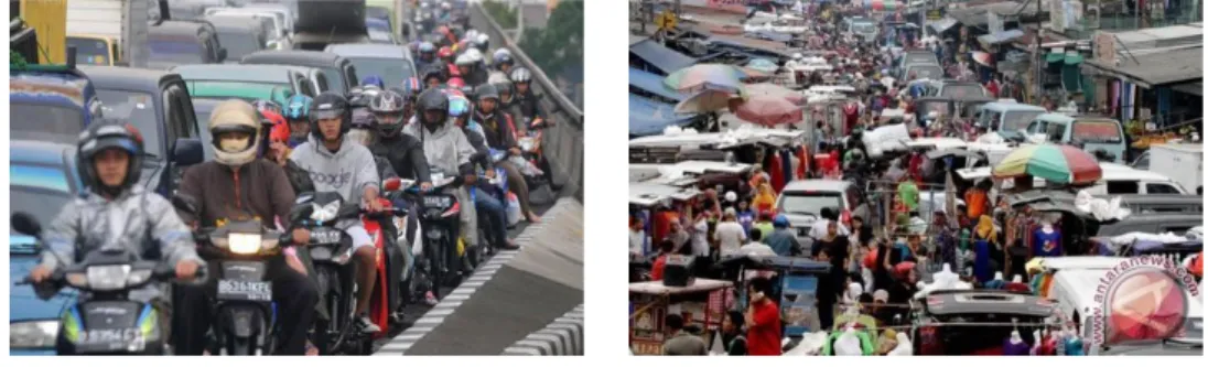 Gambar  :  Situasi lalu lintas kemacetan di jalan raya.  Sumber  google.co.id