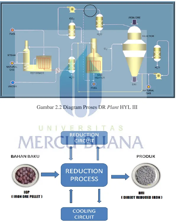 Gambar 2.2 Diagram Proses DR Plant HYL III 