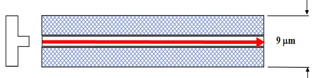 Gambar 2.2 Serat Optik Single-mode index[1] 